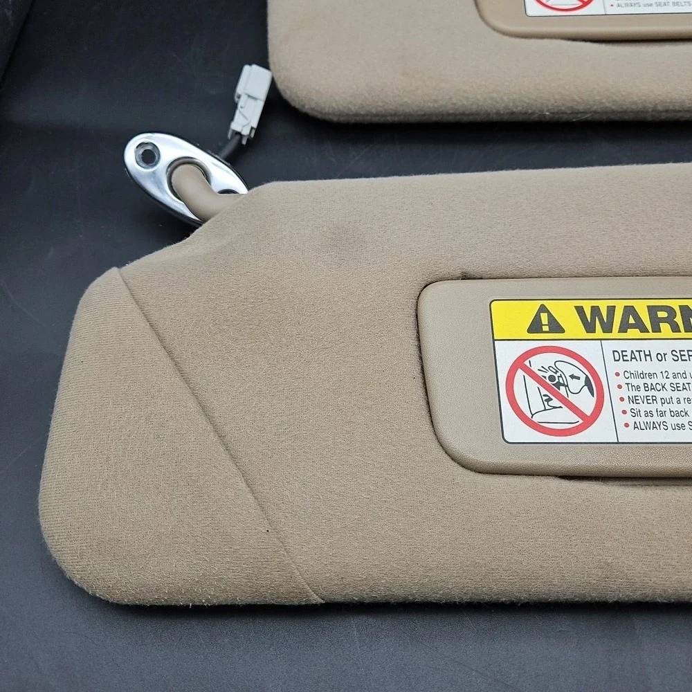 1999-2004 Acura RL Pair Sun Visors Left Right Genuine OEM Light Brown‎